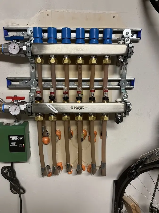 Plumber performing Leak Detection at a residential property in Busti